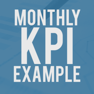 Monthly KPI example
